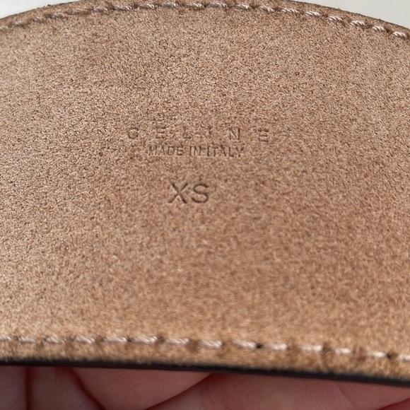 CELINE BLACK LEATHER BELT, XS - Picture 9 of 14